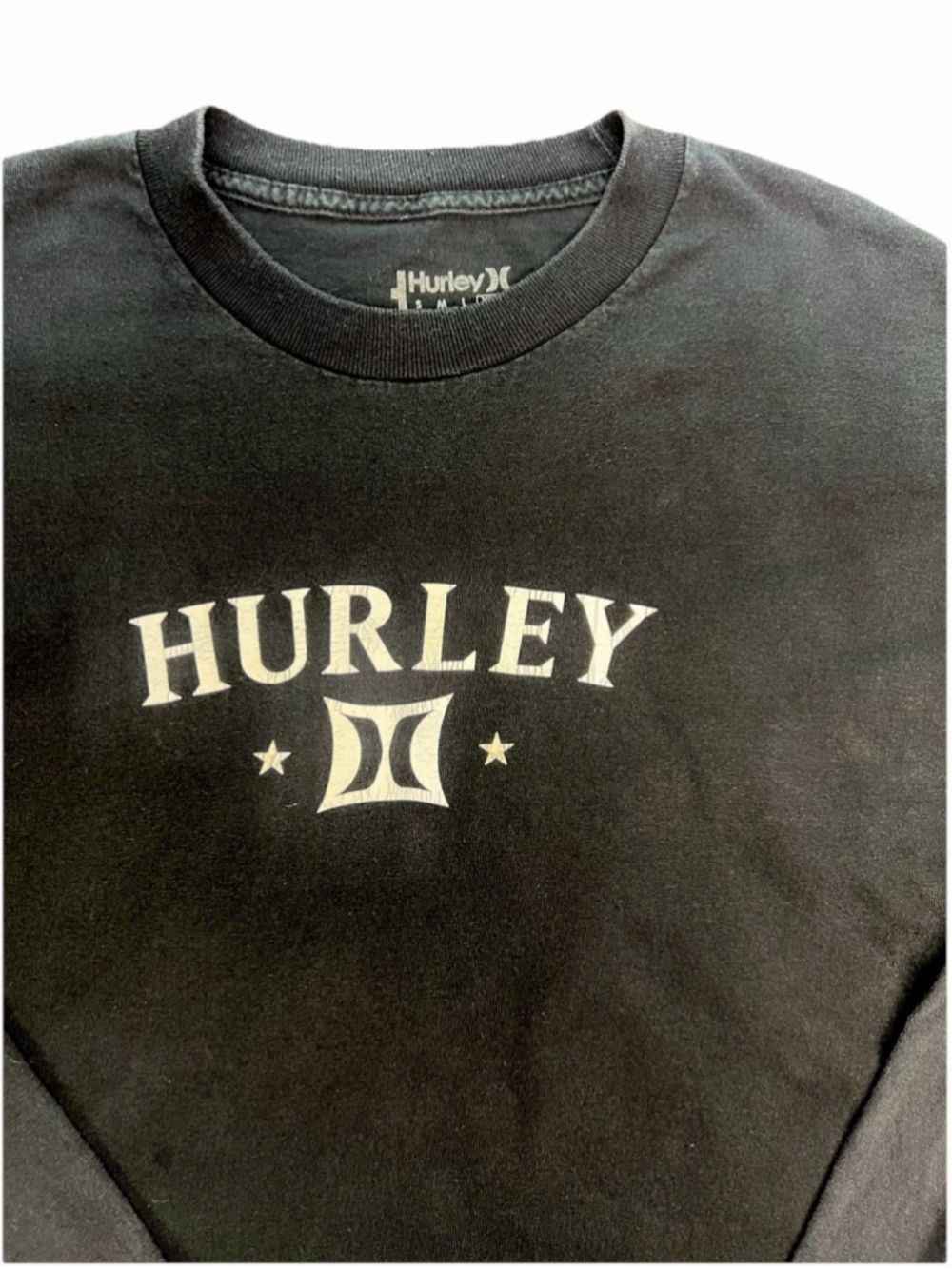 Hurley Long Sleeve T-Shirt Men’s XL Black Faded - Picture 3 of 5